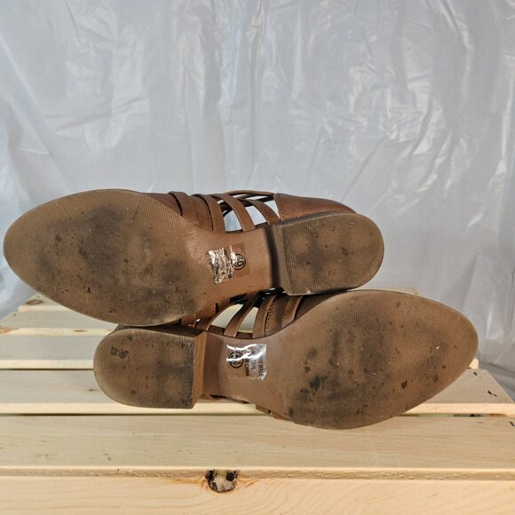 City Classified Strappy Cut-Out Ankle Booties – Brown – Size 6.5 - Picture 6 of 7